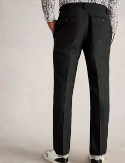 Regular Fit Wool Blend Trousers