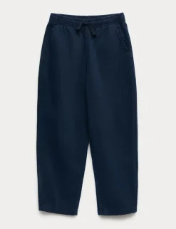 Relaxed Cotton Rich Lightweight Trousers (6-16 Yrs)