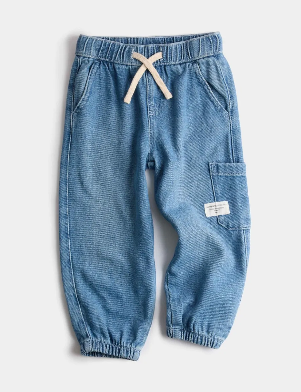 Relaxed Denim Cargo Jeans (2-8 Yrs)