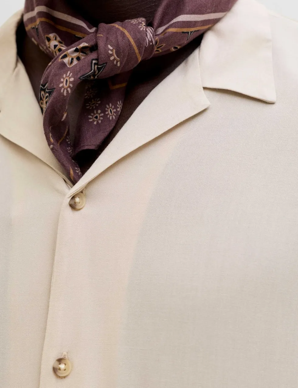 Relaxed Fit Camp Collar Short Sleeve Shirt