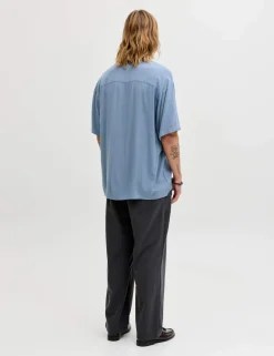 Relaxed Fit Camp Collar Short Sleeve Shirt