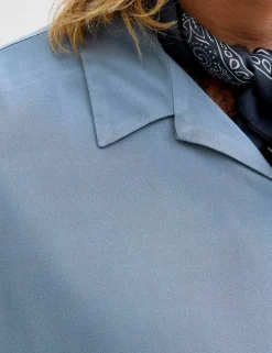 Relaxed Fit Camp Collar Short Sleeve Shirt