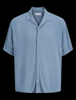 Relaxed Fit Camp Collar Short Sleeve Shirt