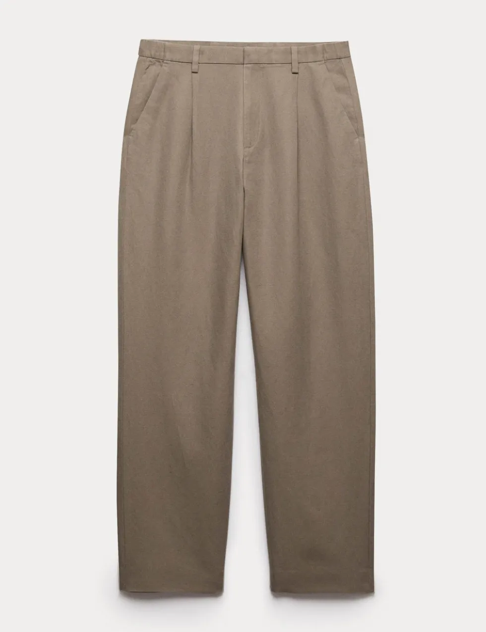Relaxed Fit Cotton Linen Blend Trousers