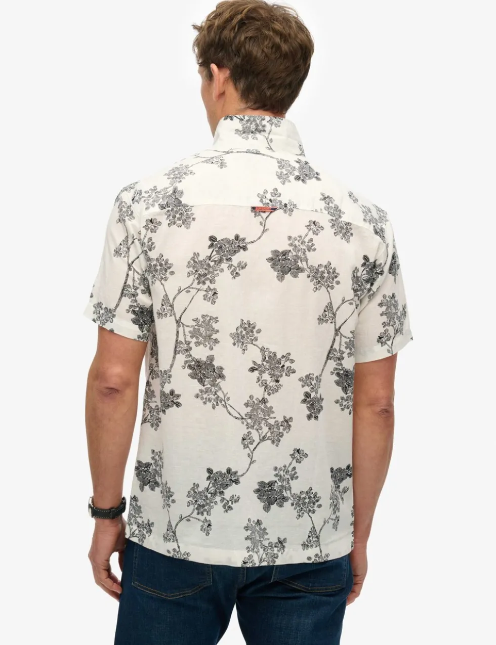 Relaxed Fit Cotton Linen Hawaiian Shirt