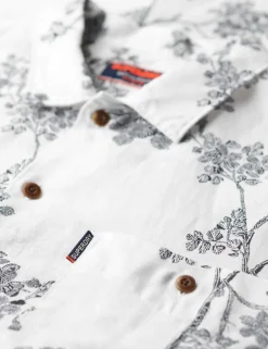 Relaxed Fit Cotton Linen Hawaiian Shirt