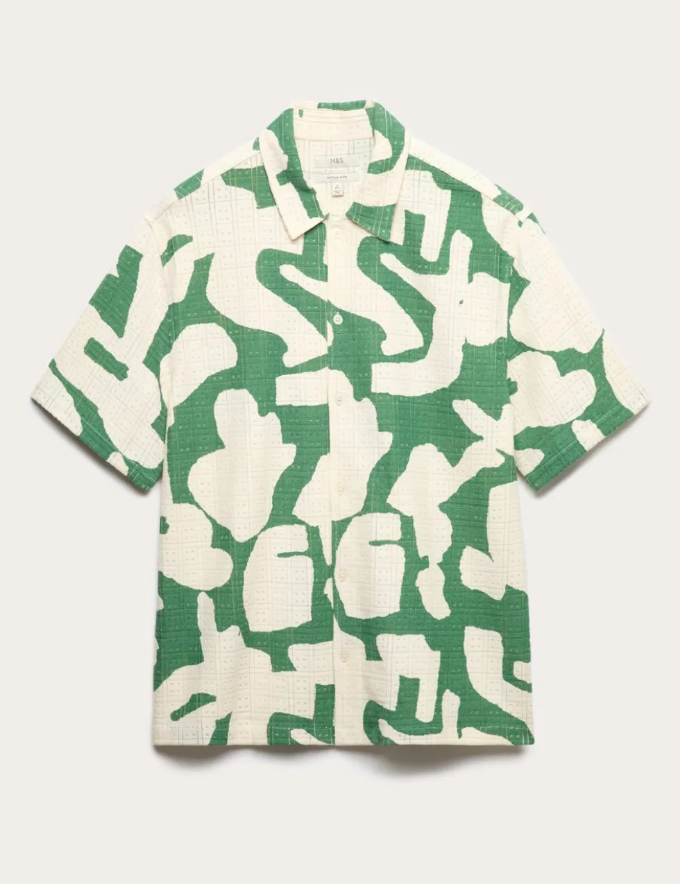 Relaxed Fit Cotton Rich Abstract Print Shirt