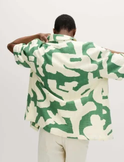 Relaxed Fit Cotton Rich Abstract Print Shirt
