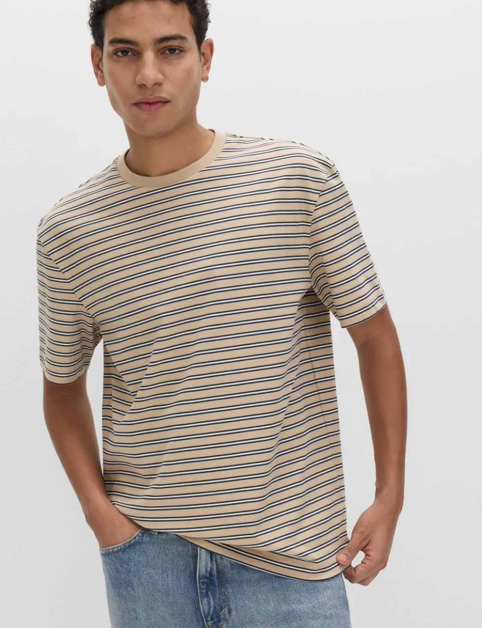 Relaxed Fit Cotton Rich Stripe T-Shirt