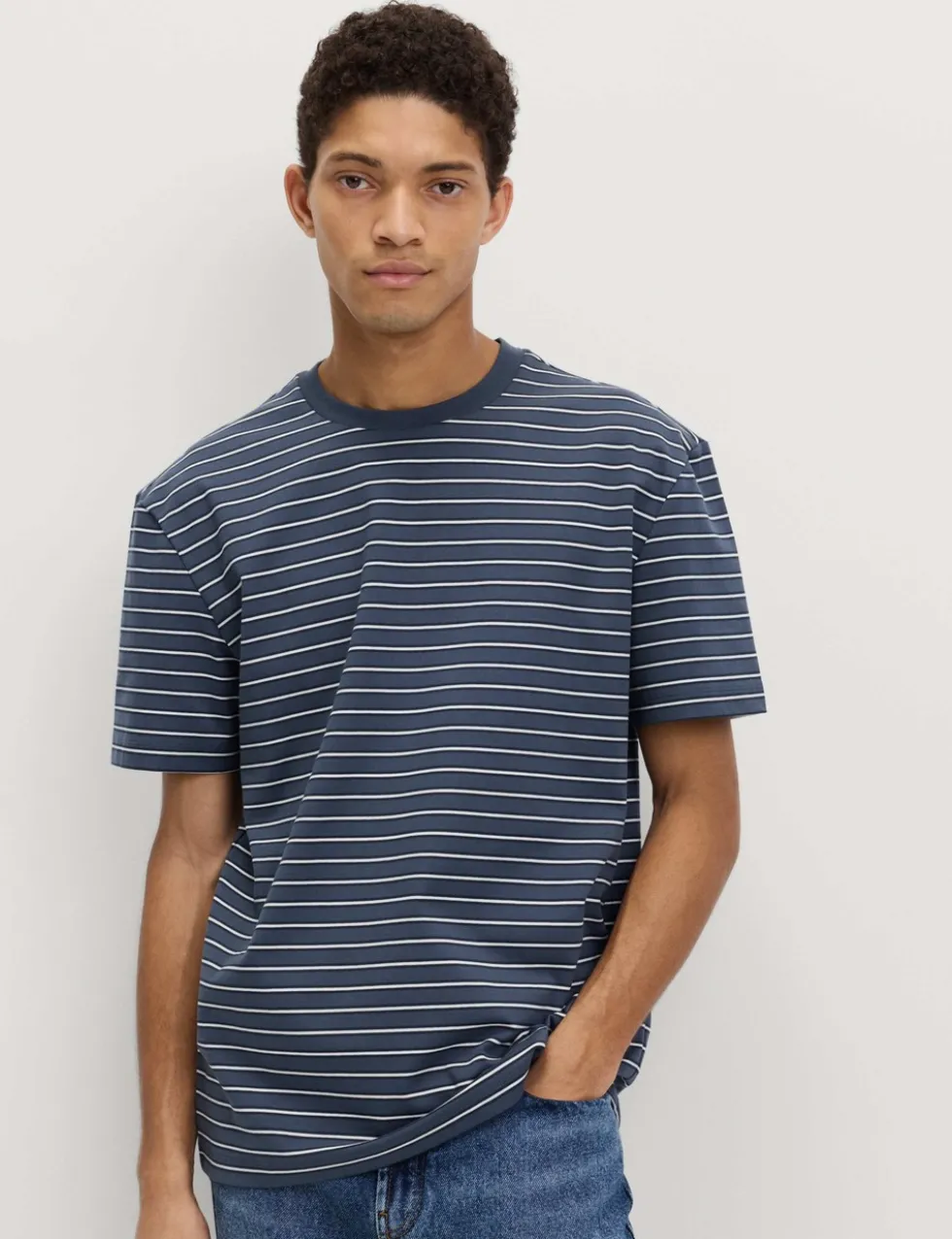 Relaxed Fit Cotton Rich Stripe T-Shirt