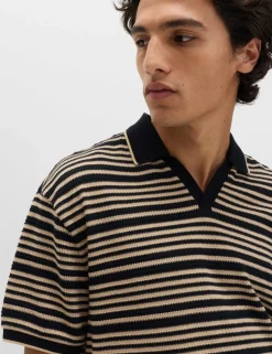 Relaxed Fit Cotton Rich Textured Polo Shirt