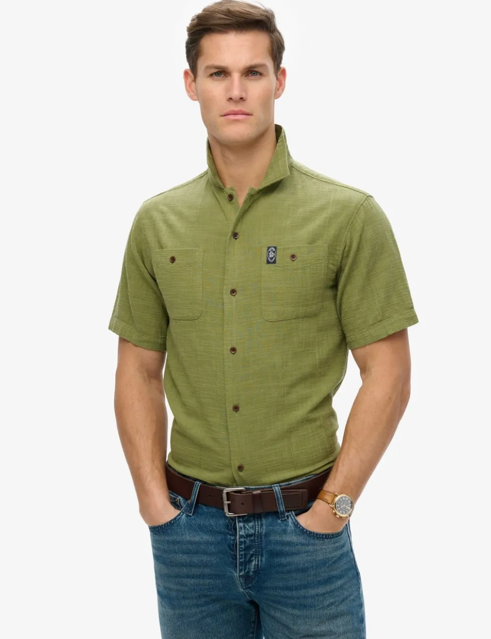 Relaxed Fit Cotton Rich Textured Shirt