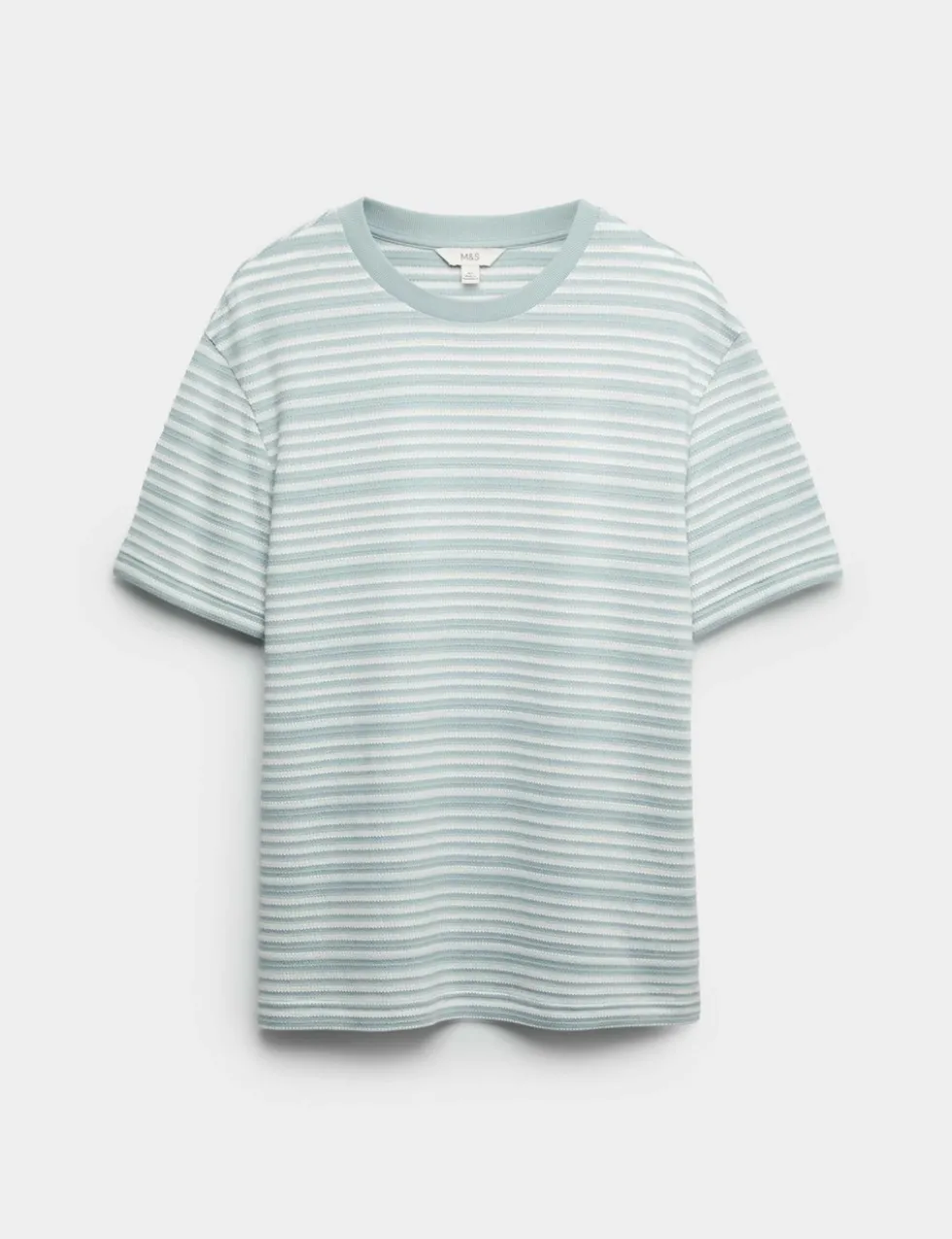 Relaxed Fit Cotton Rich Textured Striped T-Shirt