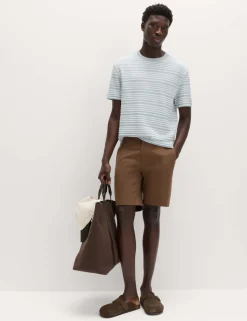 Relaxed Fit Cotton Rich Textured Striped T-Shirt