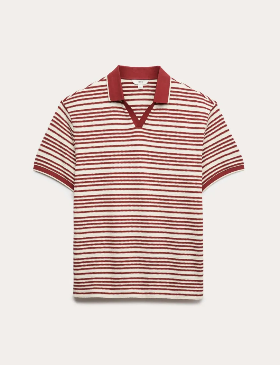 Relaxed Fit Cotton Rich Textured Polo Shirt