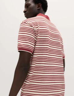 Relaxed Fit Cotton Rich Textured Polo Shirt