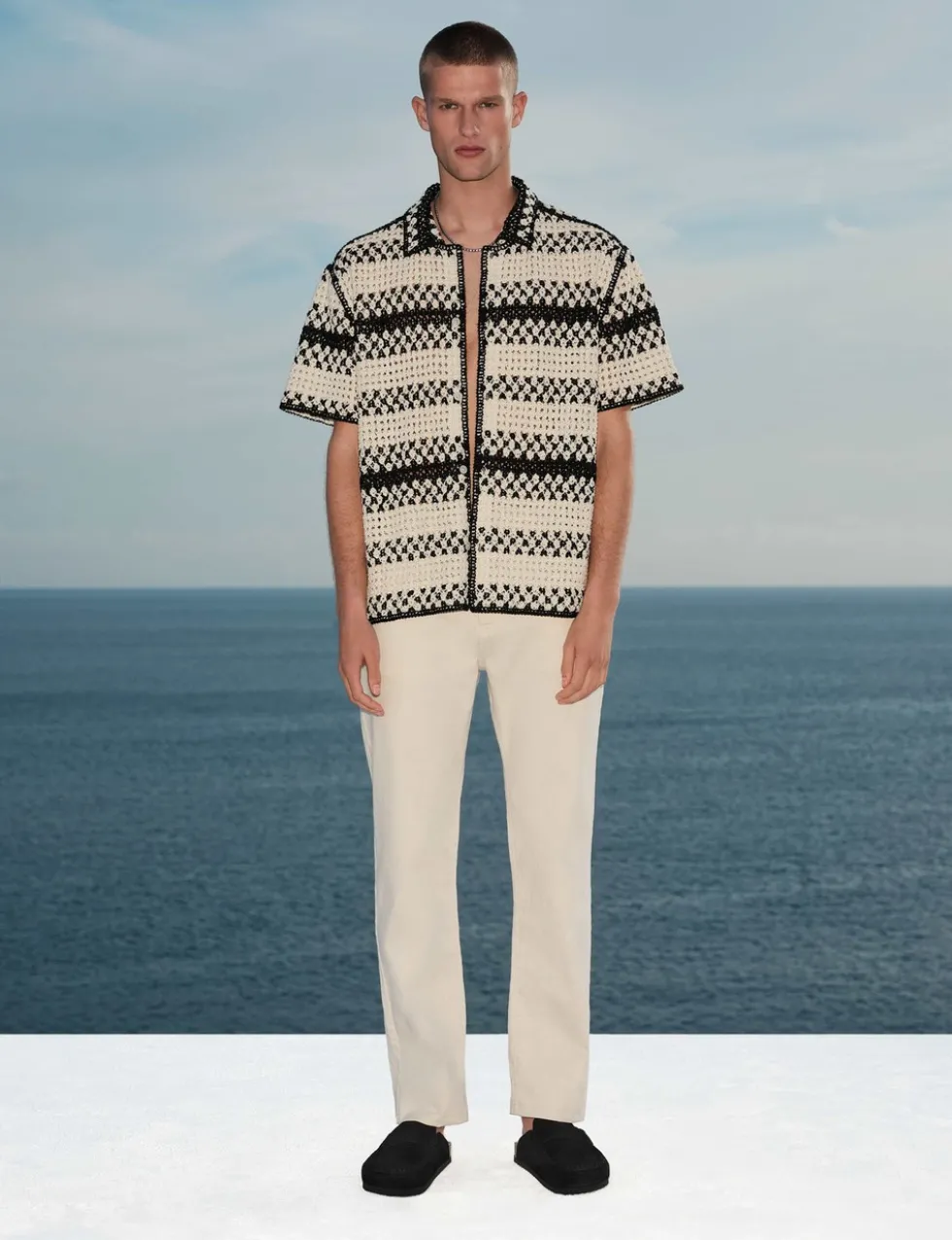 Relaxed Fit Knitted Polo Shirt