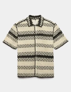 Relaxed Fit Knitted Polo Shirt