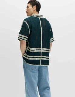 Relaxed Fit Knitted Short Sleeve Shirt