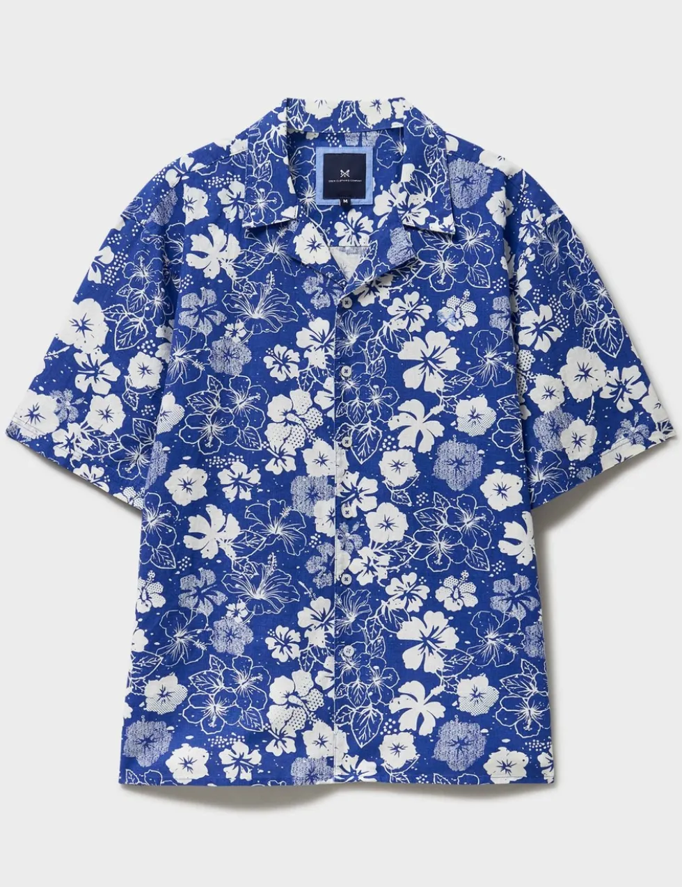 Relaxed Fit Linen and Cotton Floral Shirt