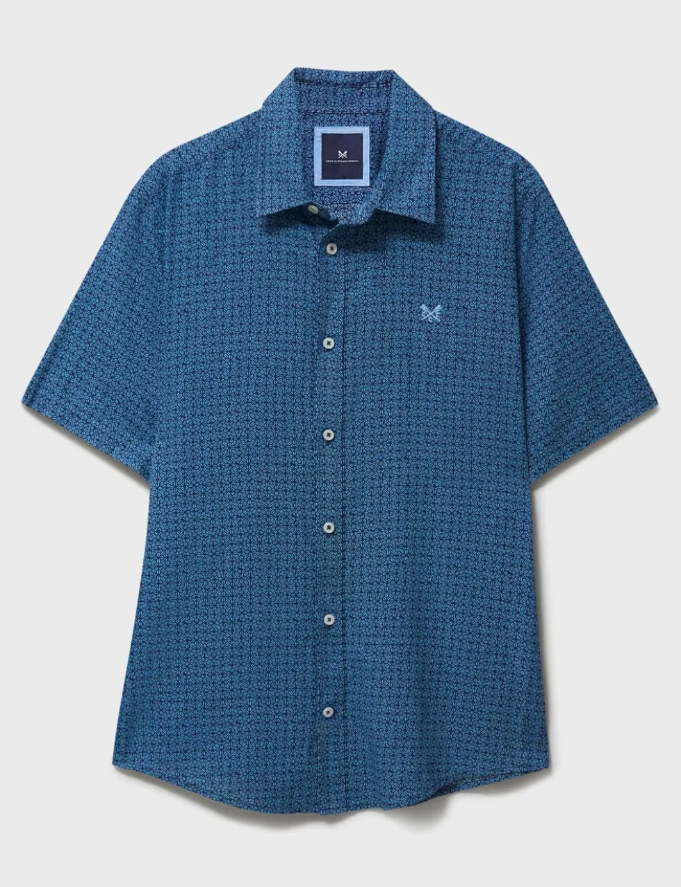 Relaxed Fit Linen Blend Geometric Shirt