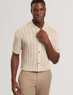 Relaxed Fit Linen Blend Short Sleeve Edio Shirt