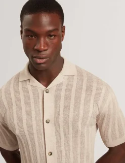 Relaxed Fit Linen Blend Short Sleeve Edio Shirt