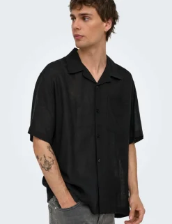 Relaxed Fit Linen Rich Short Sleeve Shirt