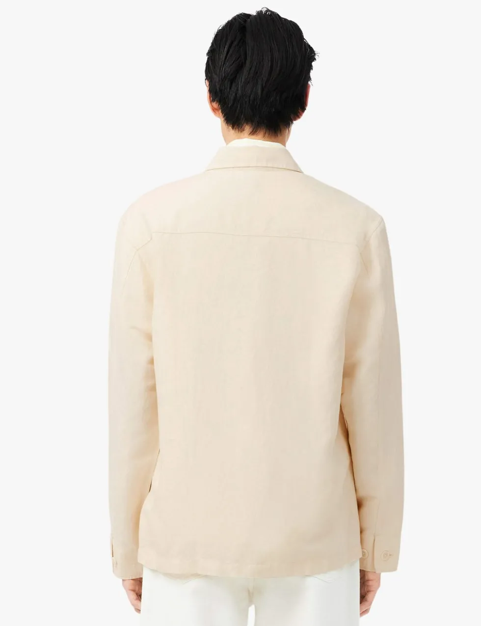 Relaxed Fit Linen Rich Twill Overshirt