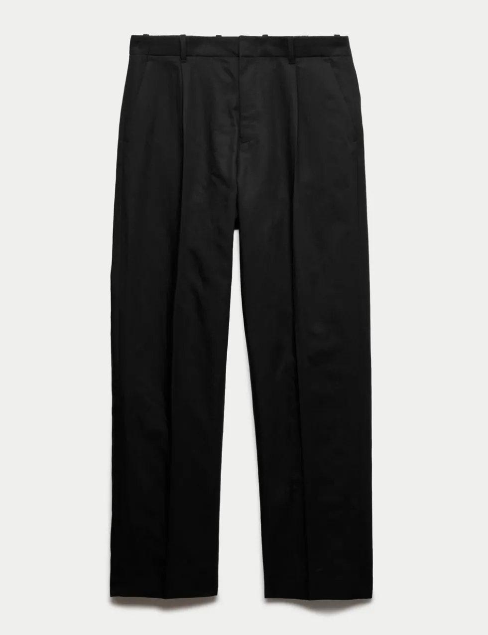 Relaxed Fit Lyocell Rich Pleat Front Trousers