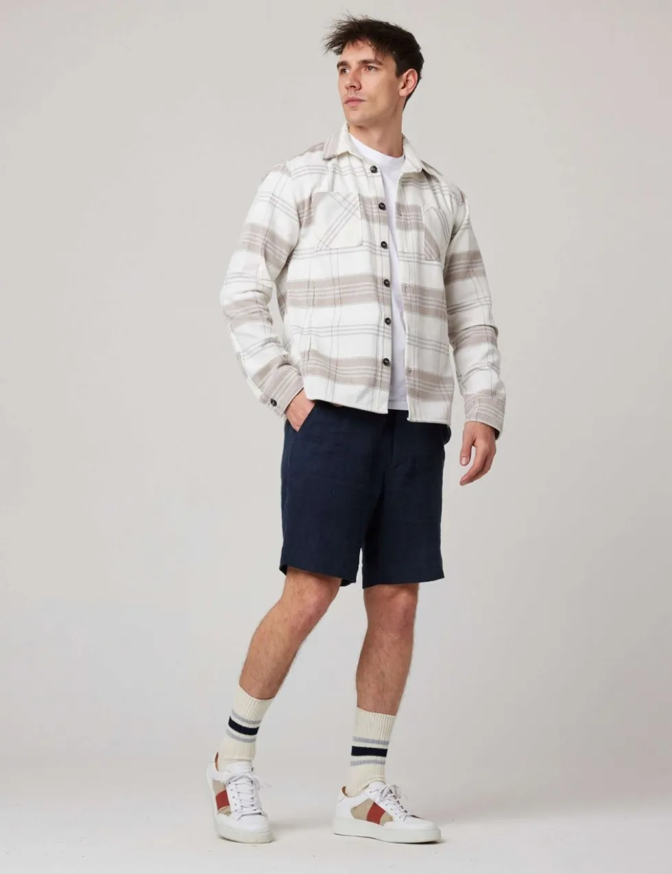 Relaxed Fit Pure Cotton Checked Overshirt