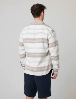 Relaxed Fit Pure Cotton Checked Overshirt