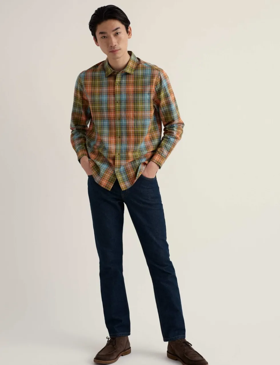 Relaxed Fit Pure Cotton Checked Shirt