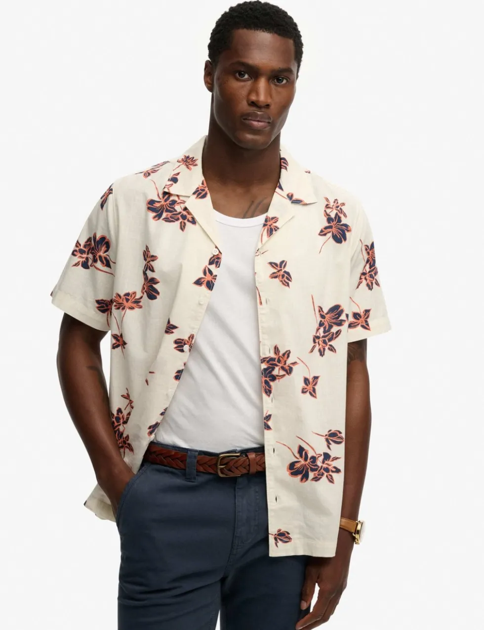 Relaxed Fit Pure Cotton Floral Shirt