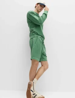Relaxed Fit Pure Cotton Garment Dye Short