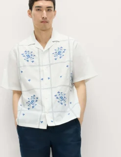 Relaxed Fit Pure Cotton Short Sleeve Shirt