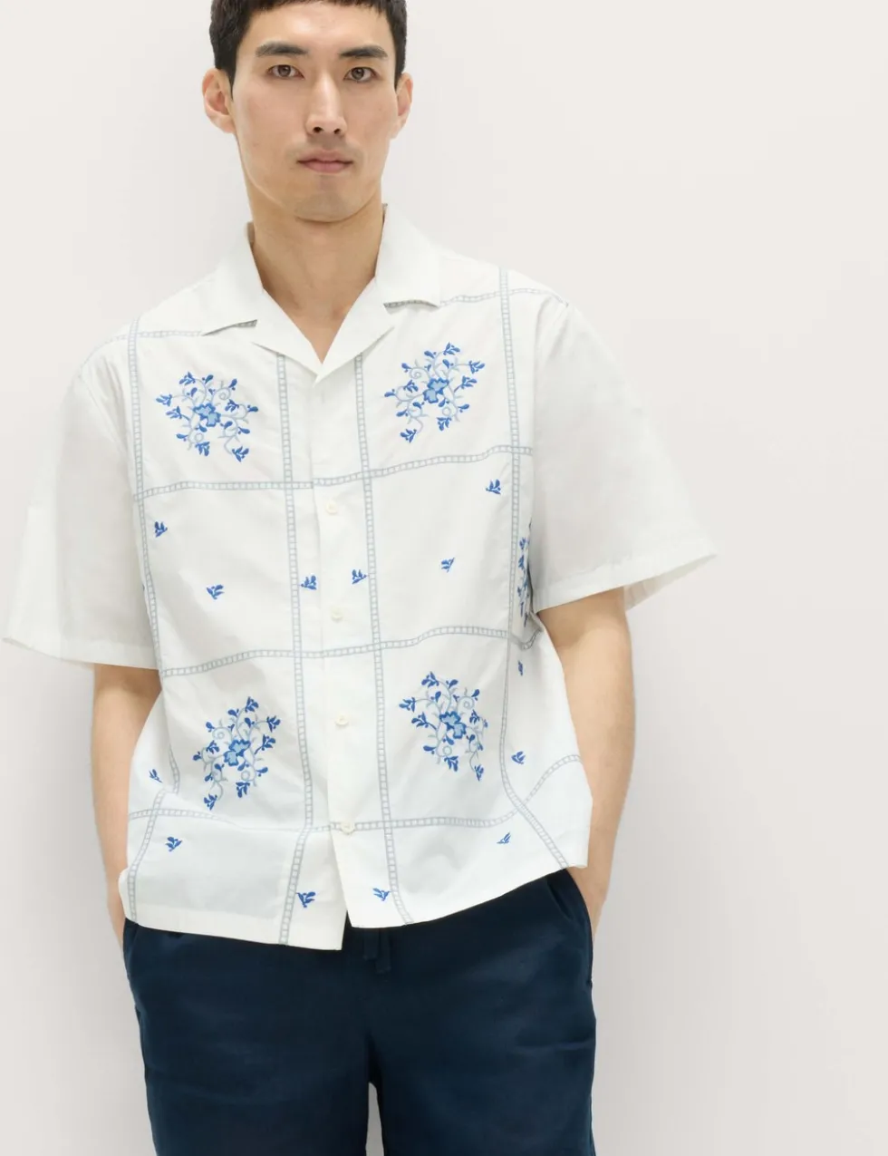 Relaxed Fit Pure Cotton Short Sleeve Shirt