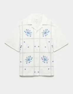 Relaxed Fit Pure Cotton Short Sleeve Shirt