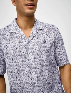 Relaxed Fit Pure Cotton Tropical Short Sleeve Shirt