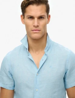 Relaxed Fit Pure Linen Embroidered Shirt