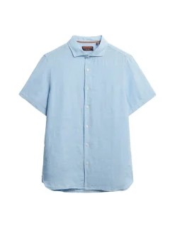 Relaxed Fit Pure Linen Embroidered Shirt
