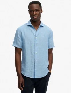 Relaxed Fit Pure Linen Short Sleeve Shirt