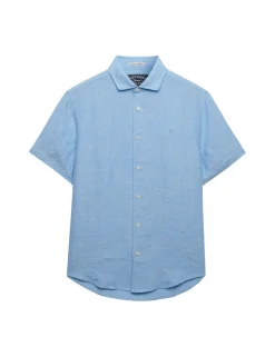 Relaxed Fit Pure Linen Short Sleeve Shirt