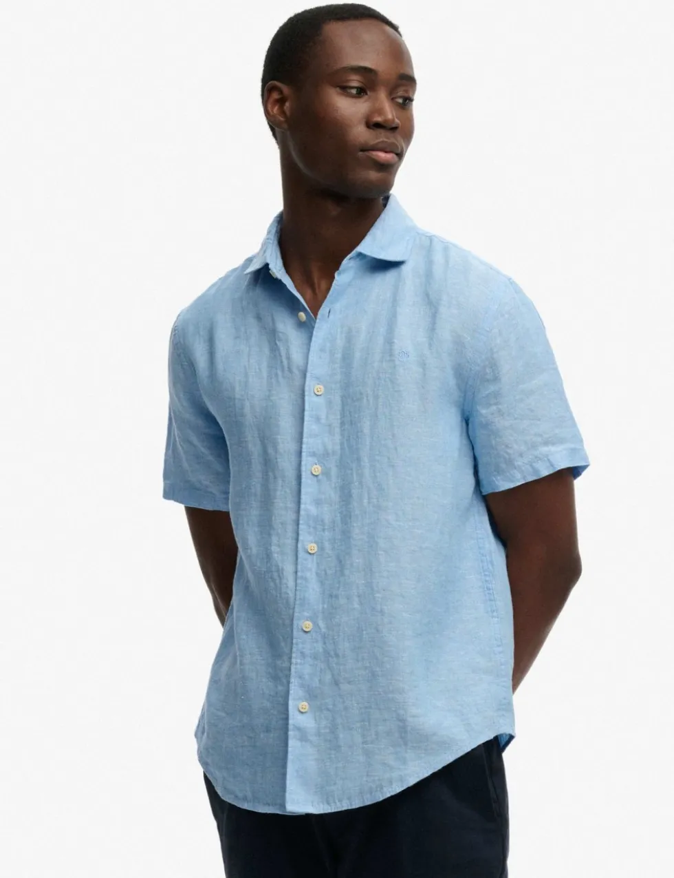 Relaxed Fit Pure Linen Short Sleeve Shirt