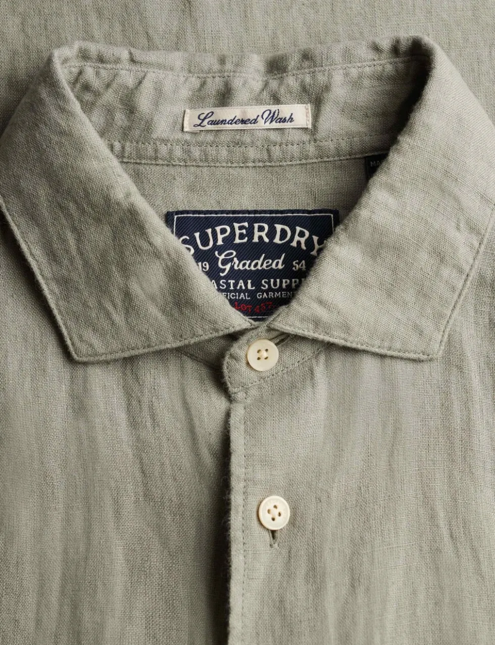 Relaxed Fit Pure Linen Short Sleeve Shirt