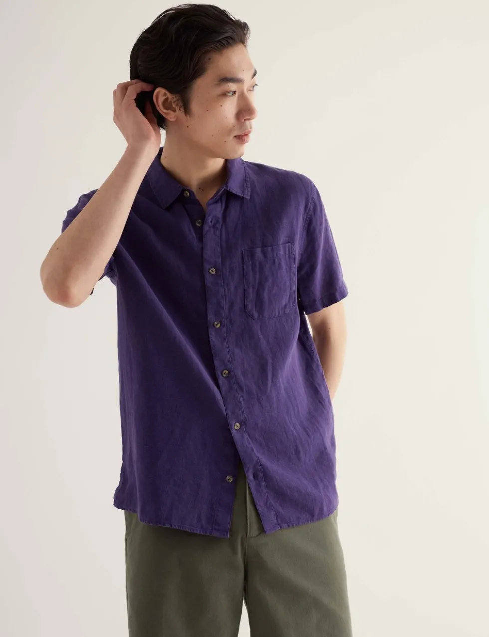 Relaxed Fit Pure Linen Shirt
