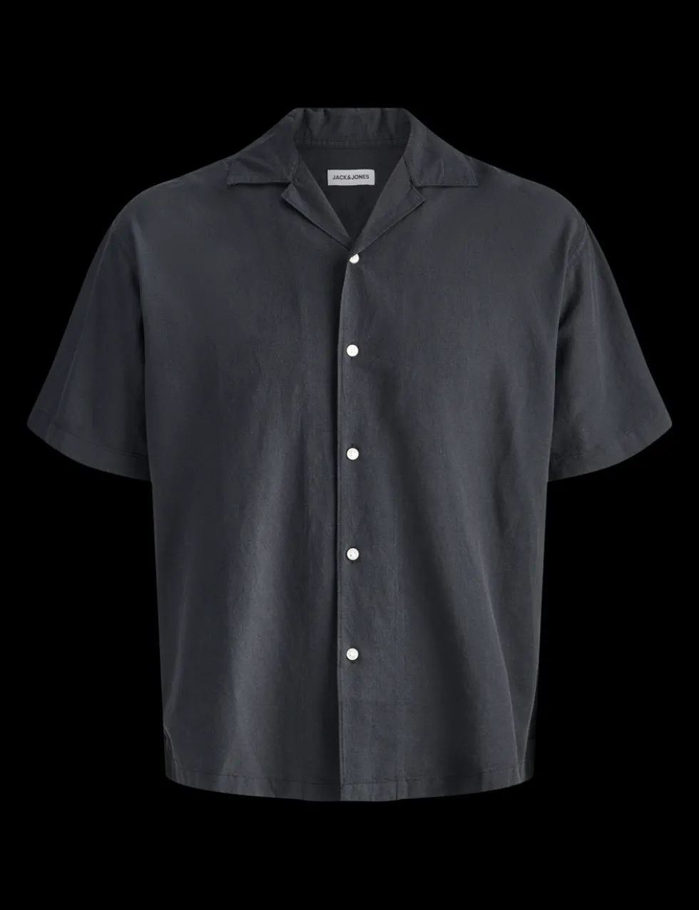 Relaxed Fit Revere Collar Short Sleeve Shirt