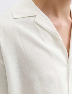 Relaxed Fit Revere Collar Short Sleeve Shirt