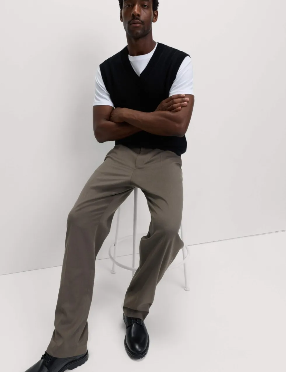 Relaxed Fit Smart Stretch Trousers