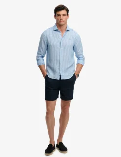 Relaxed Fit Striped Pure Linen Shirt